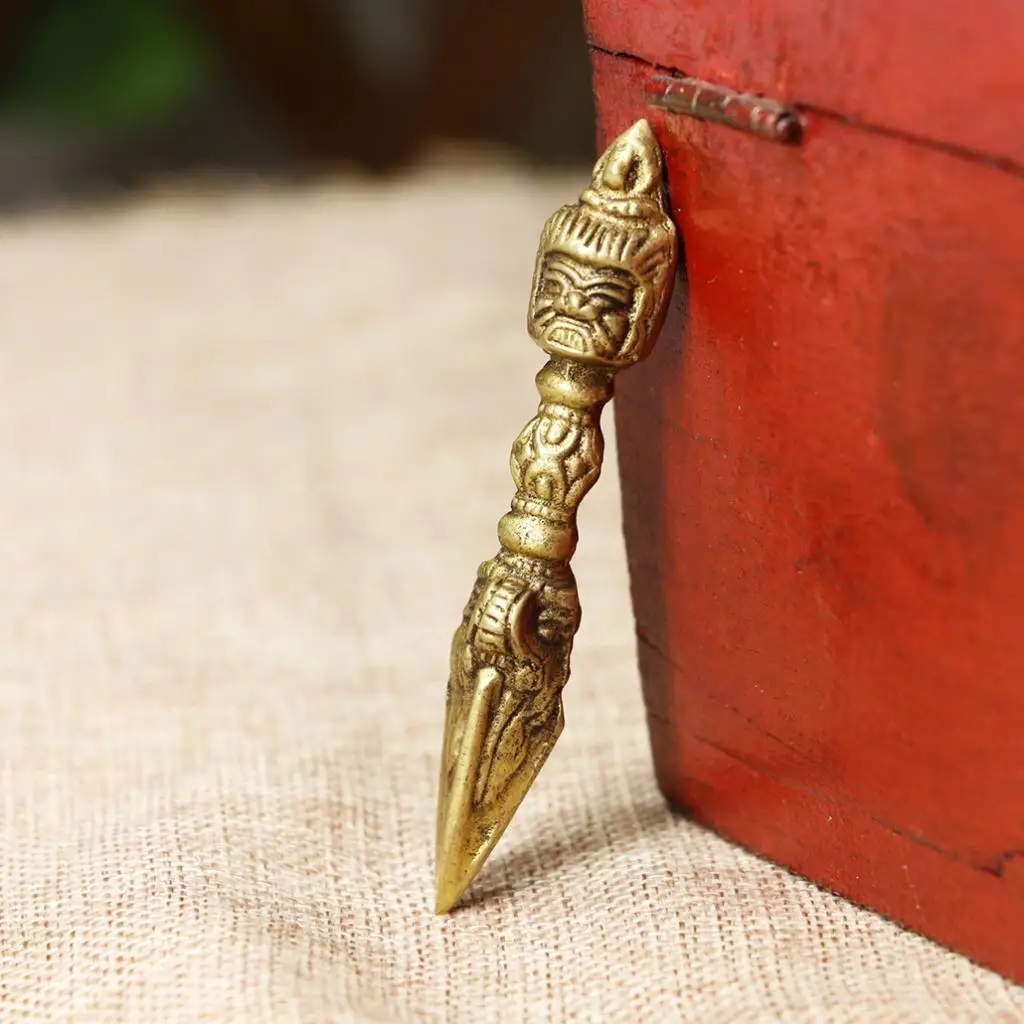 Handmade Tibetan Buddhism Copper Dorje Vajra Amulet Nepal Ornaments Crafts
