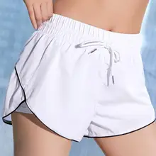 Женская мода эластичный пояс Печать Фитнес Йога Спорт Фитнес, шорты тощий высокой шнурок Лето