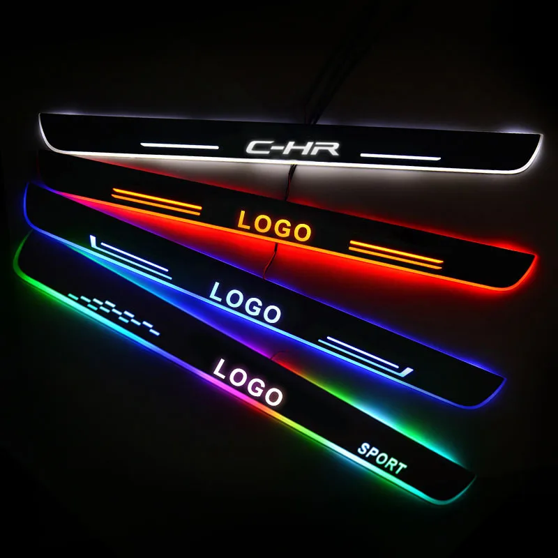 

LED Car Door Sill For TOYOTA CHR C-HR X1 2016-2020 Door Scuff Plate Pedal Threshold Welcome Light Car Accessories