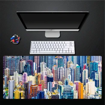 

Printed Skyscraper Spectacular Scene Mouse Pad PC Player Exclusive Rubber Durable Pad Game Keyboard Speed Pad Desk Pad