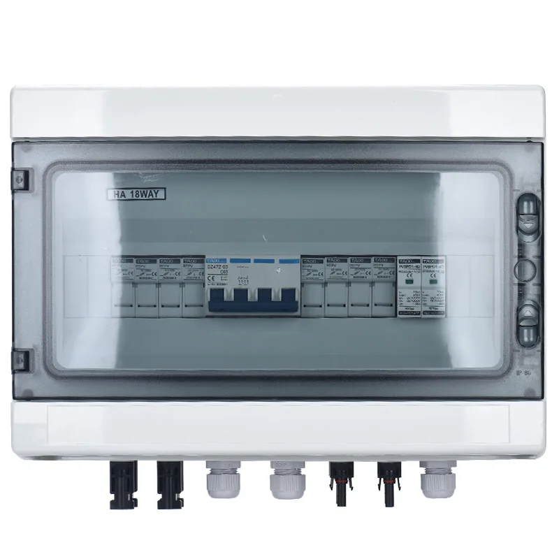 Solar Photovoltaic PV Combiner Box 2 strings 4 stings in 1 Out