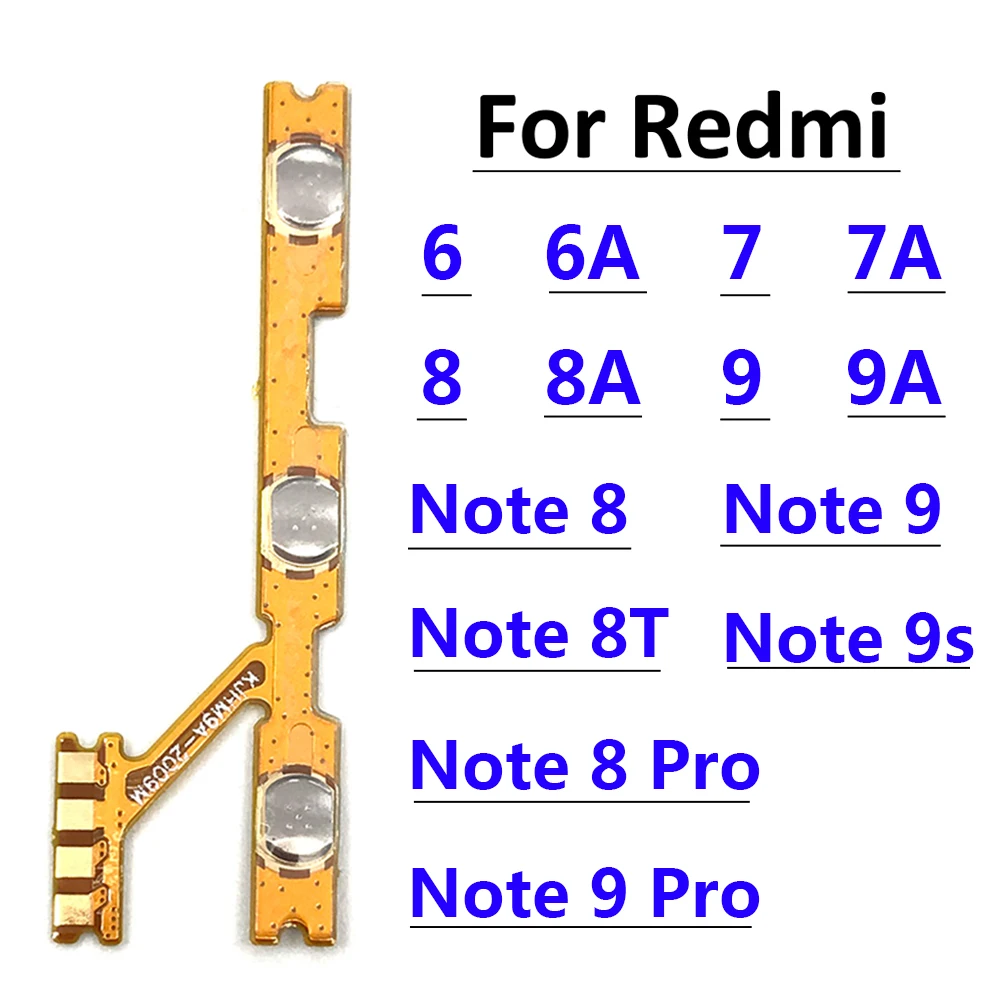 Гибкий кабель с кнопкой включения и выключения громкости для Xiaomi Redmi 6 6A 7 7A 8 8A 9 9A