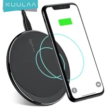 KUULAA-cargador inalámbrico Qi para móvil, Cargador USB rápido de 10W, para iPhone 11 Pro, 8 X, XR, XS, Max, Samsung S10, S9, S8