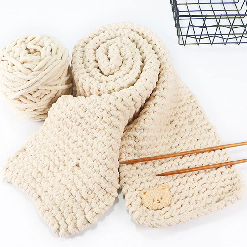 Description Picture 6 of item100g Wool Chenille Crochet Yarn Thick Wool Yarn Threads Yarn for Knitting Crochet Scarf Blanket Hand Woven Accessories 뜨개실 пряжа