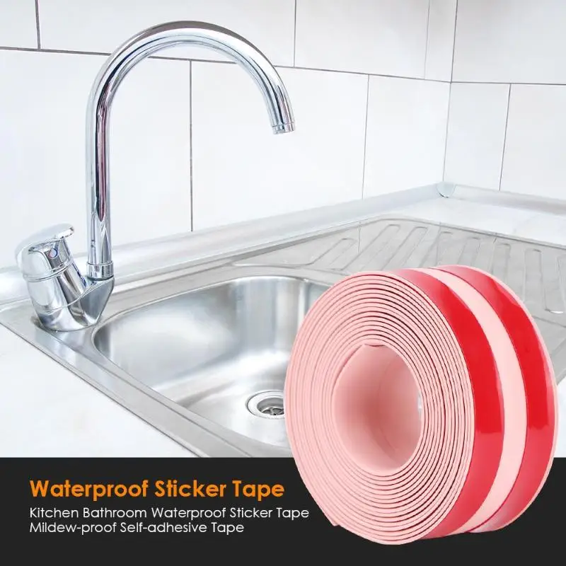 

Home Kitchen Sink Waterproof Anti Mildew Strong Self-adhesive PVC Sticker Tape Easy To Scrub Clean Antifouling Pvc Material