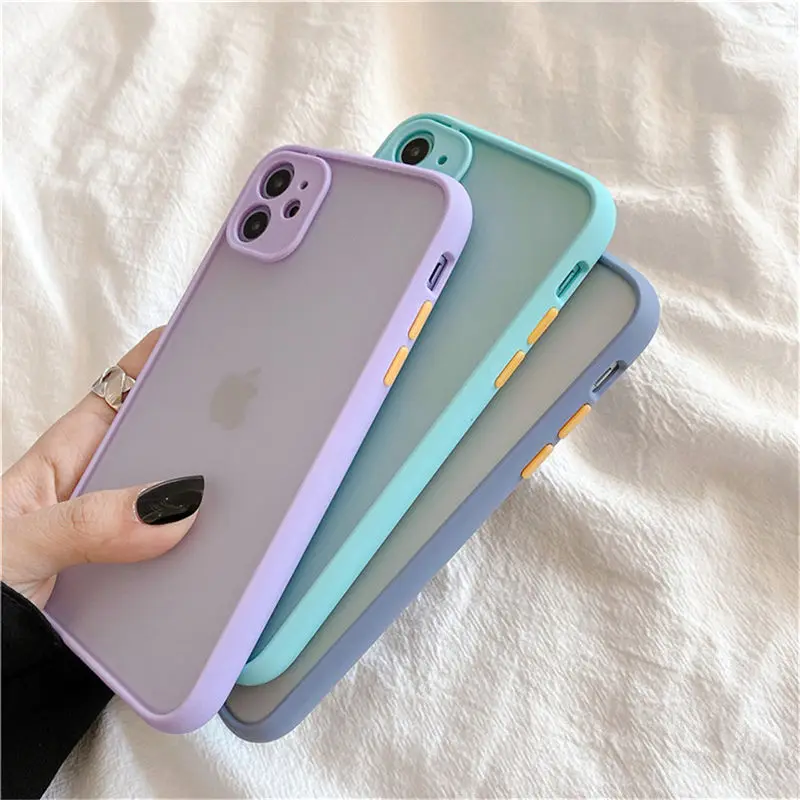 Защитный чехол мятный для iPhone SE 2020 11 11Pro Max XR XS X 6 6S 8 7 Plus матовый бампер|Бамперы| |