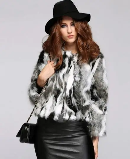 Fluffy Winter Women's Faux Fur Jacket Artificial Fur Overcoat Fluffy Coat Femme Plus Size Fluffy Fake Fur Outwear Z335
