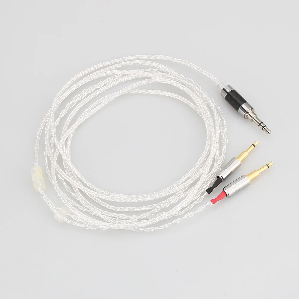 Audiocrast High Quality 3 5mm 8core Silver Plated Headphone Upgrade Cable for HE1000 HE400S HE560 Oppo PM 1 PM 2
