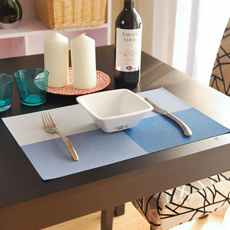  PVC Heat-Proof Restaurant Mixed Color Place Mat Eco-friendly Multi-purpose coasters Washable Thicke