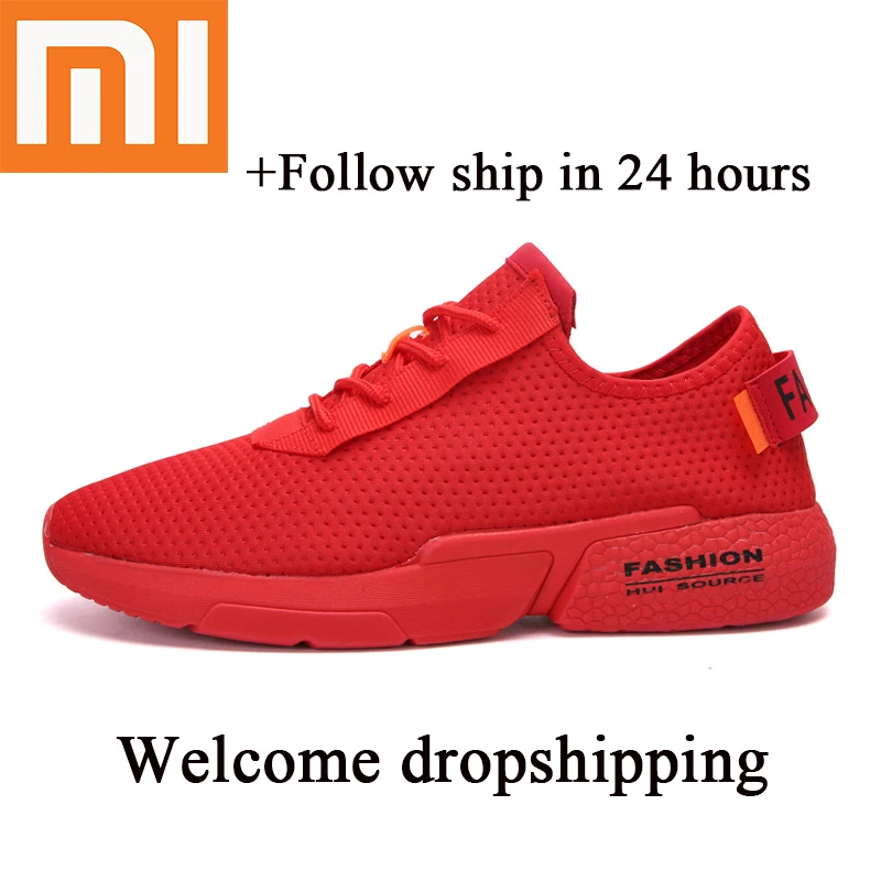 red -11 Xiaomi/мужская повседневная обувь; Мужская Спортивная обувь; дышащая обувь; Sapato Masculino; Легкие мужские кроссовки; удобная мужская обувь для бега - Цвет: red -11