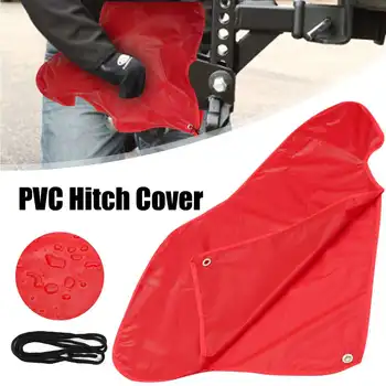 

Red PVC Material Trailer Towing Hook Connector Hitch Cover Waterproof For Caravan Tailer Hitch Coupling Lock Cover Dust Protect