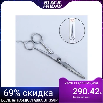 

Hairdressing scissors with stop, blade - 6 cm, color silver