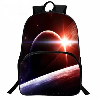 

2020 new children's printed leisure backpack galaxy stars universe space school bag youth school bag large capacity travel bag