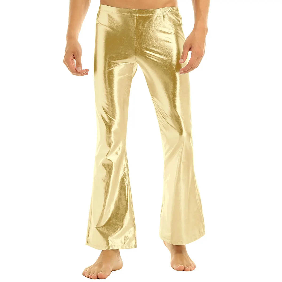 Pantaloni A Zampa Uomo Anni '70 – Paillettes Lucide Per Discoteca, Carnevale E Spettacolo