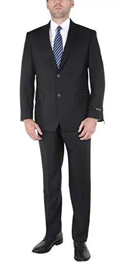 

Men's Two-Piece Classic Fit Office Two Buttons Suit Jacket & Pleated Pants Set Custom Made Formal Causal Suits