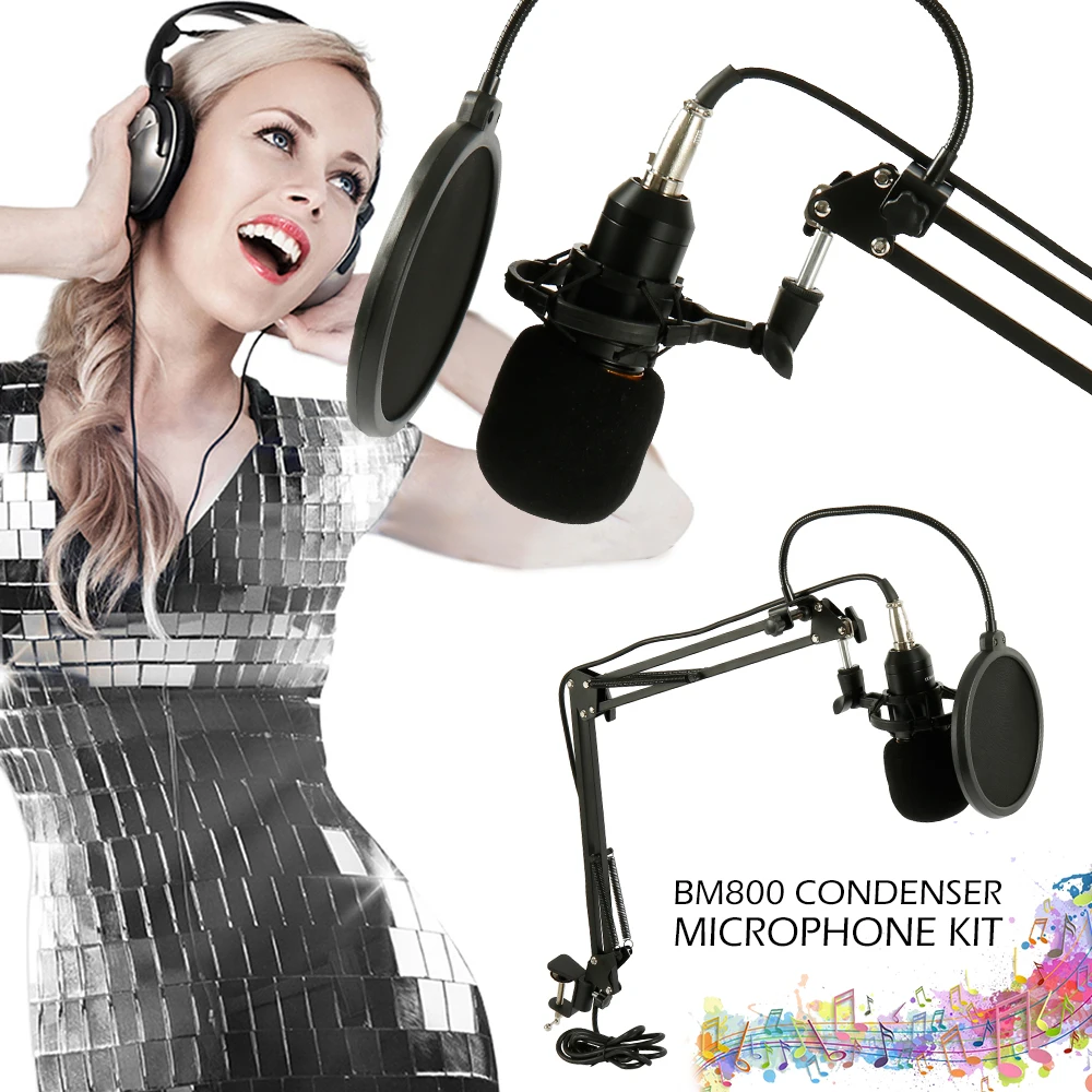 

Microphone Professional for Microfone Bm800 Condenser Sound Recording Microphone Bluetooth Microphone Studio Microphone