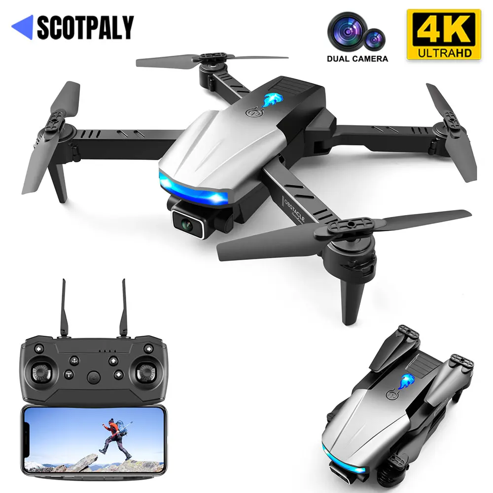 Дрон S85 Pro 2 камеры 4K HD Fpv с инфракрасным датчиком обхода препятствий дистанционное