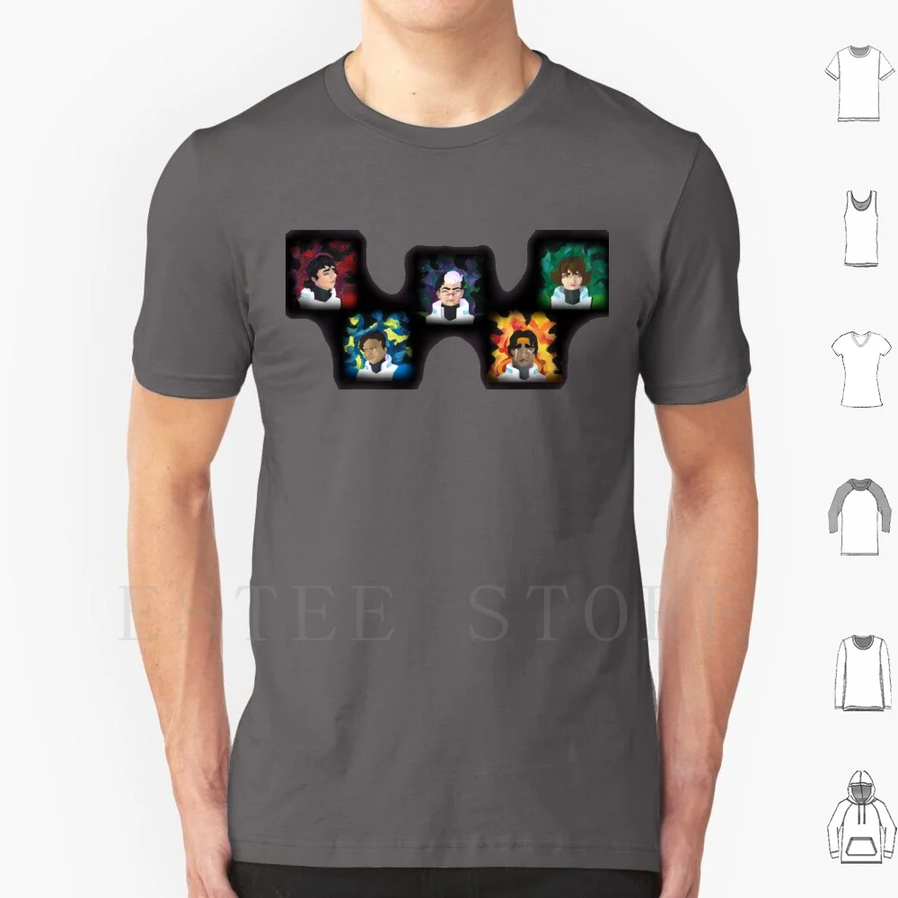 Five Diing One T Shirt Print Cotton Team Voltron Voltron Legendary Vld Form Voltron Black Lion Red Lion Green Lion Blue Lion
