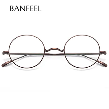 

B Titanium Glasses Frame Men Ultralight Small Round Myopia Optical Prescription Eyeglasses Frames New Women Vintage Eyewear