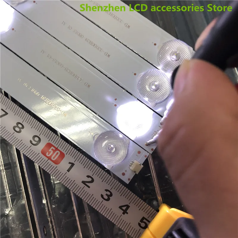 54 шт./лот 32 дюймов ТВ ЖК дисплей подсветка бар 53 см 7LED 6V Алюминиевый 100% новый|panel| |