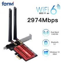 Беспроводной настольный WiFi6 Intel AX200 карта Bluetooth 5,1 двухдиапазонный 2974 Мбит/с PCIe Wi-Fi адаптер AX200NGW 802.11ax Wlan Windows 10