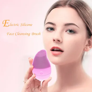 

Electric Silicone Face Cleansing Brush Pore Deep clean dead skin Scrubber Massage Ultrasonic Waterproof Vibrating Cleaner