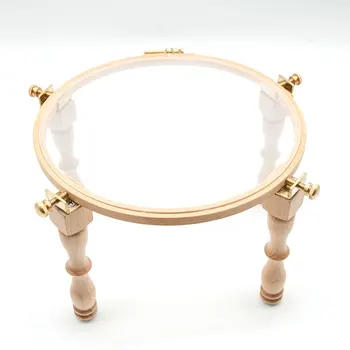 

3Pcs/4Pcs Adjustable Portable Wooden Embroidery Hoop Stand Set Needlework Cross Stitch Frame Rack Embroidery Ring Frame
