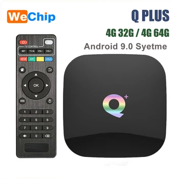 

Smart Android 9.0 TV Box Q plus 4GB 64GB Allwinner H6 4GB 32GB 1080P H.265 4K Media Player 2.4G Wifi Wireless Q+ Set Top Box