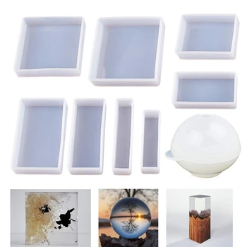 

Casting Molds Silicone Square Rectangle Ball Molds 9Pcs Different Sizes,Silicone Mold Casting Epoxy Molds For Resin Jewelry,Soa