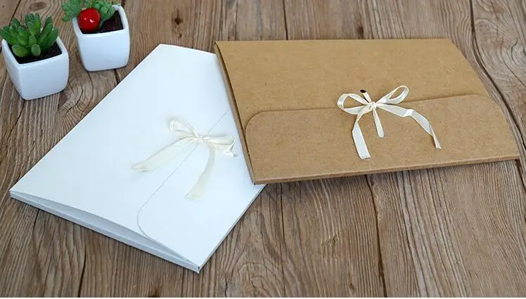 

24*18*0.7cm Large Scarf packaging Box Envelope Gift Box Silk Packaging Bag with Ribbon Gift Box postcard photo Package paper box