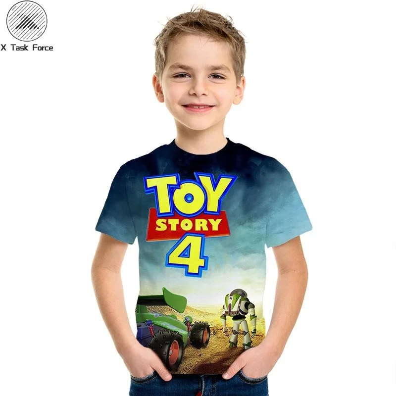 

Newest 3D print Boys and girls Funny Leisure shirt Toy Story 4 Animated film child fashion 3D Cool T-shirt Kids Short sleeve