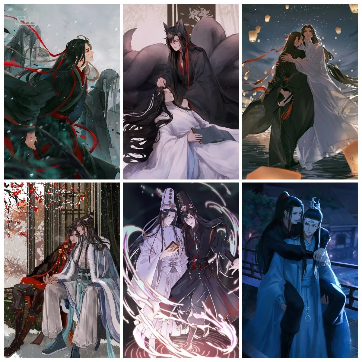 Плакаты Wei Wu Xian/lan Zhan из аниме плакат МО дао ЗУ Ши настенный Картина на холсте