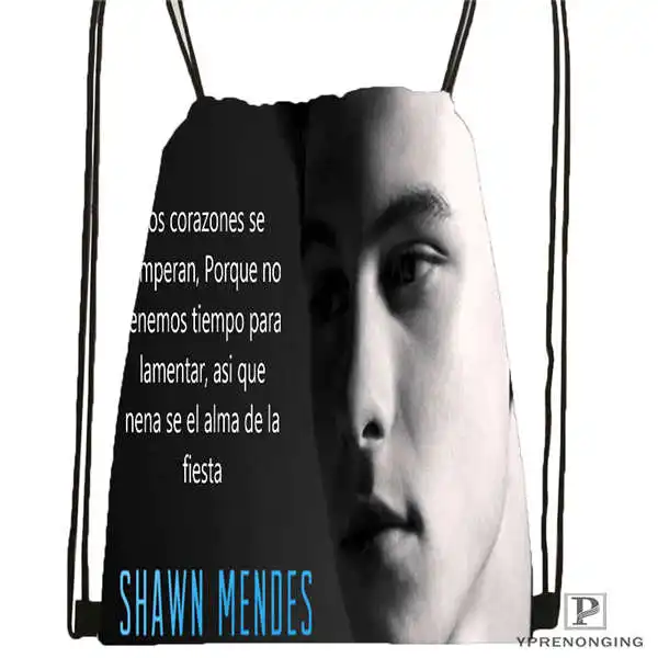 

Custom shawn-mendes- Drawstring Backpack Bag Cute Daypack Kids Satchel (Black Back) 31x40cm#20180611-02-60