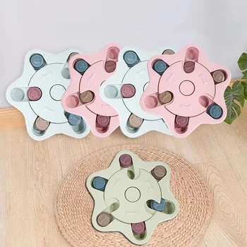 

Educational Dog Toy 6 Grids Anti Choke Slow Food Bowl Puppy Dog Food Dispenser Pet Dog Training Toys Pet Feeder For Cats Dogs