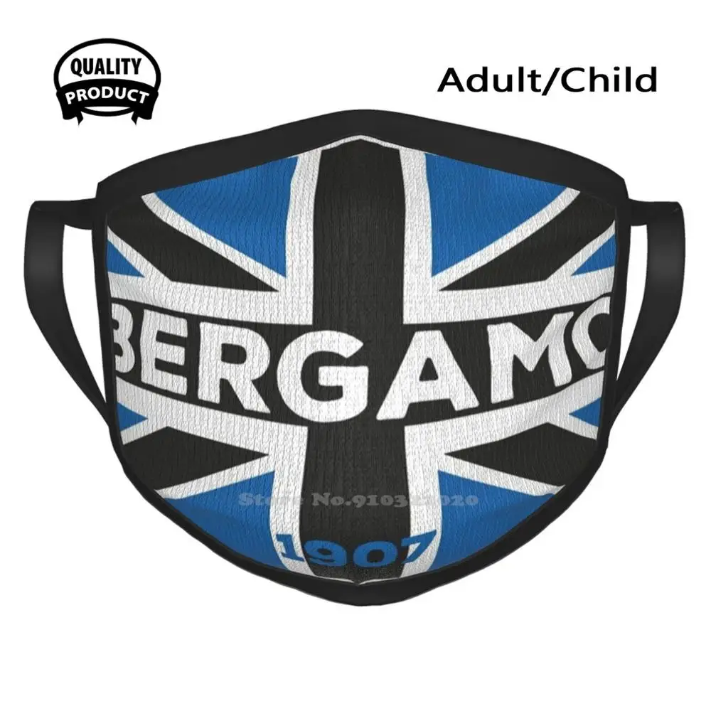 

Хлопковая дышащая мягкая теплая маска Atalanta с флагом подписчиков, маска для рта Atalanta, кальциевый футбол, Милан, бергамот, Atalanta, бергамаска