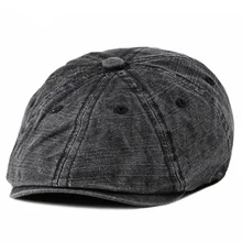 Новинка, хлопковая вымытая Кепка, весенний и летний осенний берет, Мужская британская ретро шапка, восьмиугольная кепка, газетная Кепка