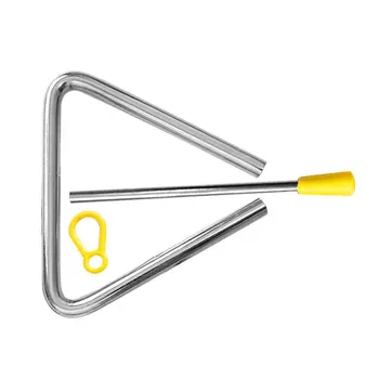 

5pcs/set Interactive Toy With Striker Funny Hand Instrument Professional Home Kindergarten Steel Musical Triangle