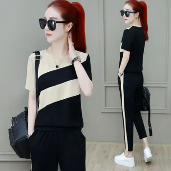 

Casual Women 2 Piece Set Top And Pants Sportswear Womens Tracksuit Set Women's Summer Suit Women's Tracksuit Two Piece Outfits