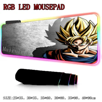

Mairuige Red Dragon Ball Z Goku Anime Durable Rubber Large Lock-Edge RGB Mouse Pad Size for 300*600*2mm and 400*900*2mm Mousepad