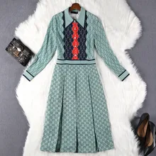 Lan му квадратный большой Размеры платье осенняя одежда записная книжка С ПЕРЕПЛЕТОМ с подходящий живот покрытия утягивающая одежда для полных mm для похудения плиссированная шифоновая юбка 10322