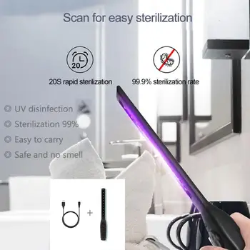 

Portable UV Disinfection Lamp USB Small Sterilization Lamp Sterilizer Household Handheld Lamp Up To 99%