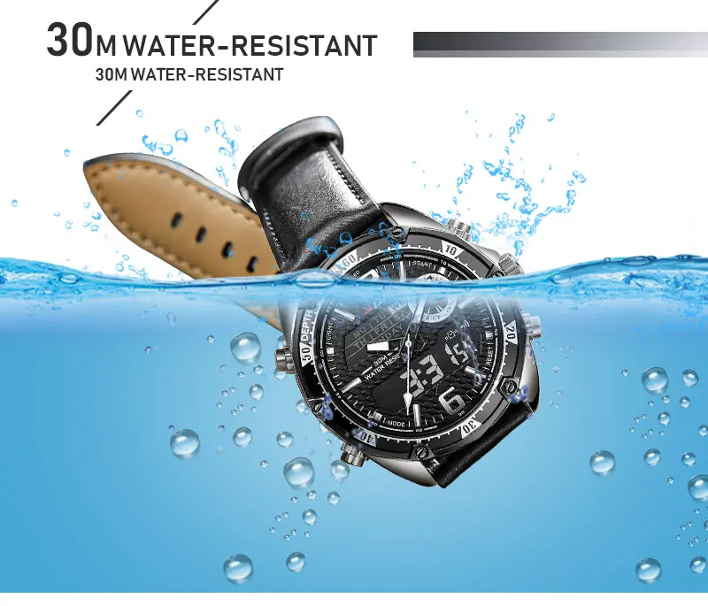 KDM Relojes Hombre двойной кварцевый цифровой цинковый сплав чехол светодиодный ночной люминесцентный спортивные мужские часы zegarek meski для пешего туризма
