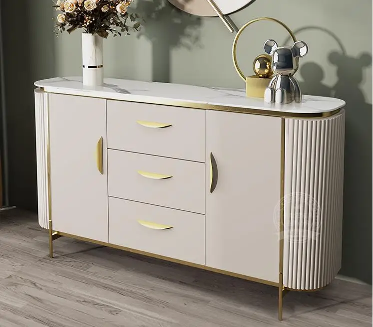 Dining side cabinet marble cabinet living room wall family small family decorative storage porch