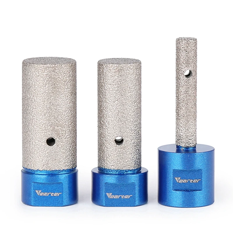 Vearter 10/20/25mm M14 Thread Vacuum Brazed Dry Diamond Finger Bit Angle Grinder Milling Cutter For Tile Granite Marble Ceramic shdiatool 1pc vacuum brazed diamond core drill bits dry hole cutter 30mm m14 thread granite marble ceramic tile angle grinder