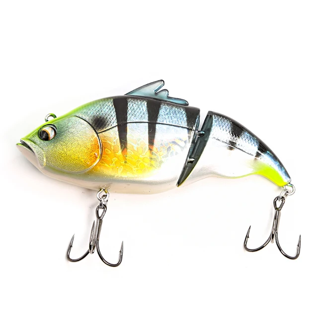 B&U 120mm Vibration Wobblers Fishing Lure Lipless Crankbaits Sinking Hard Bait Plastic Artificial VIB Bait Bass Fishing Tackle BLUE GREEN