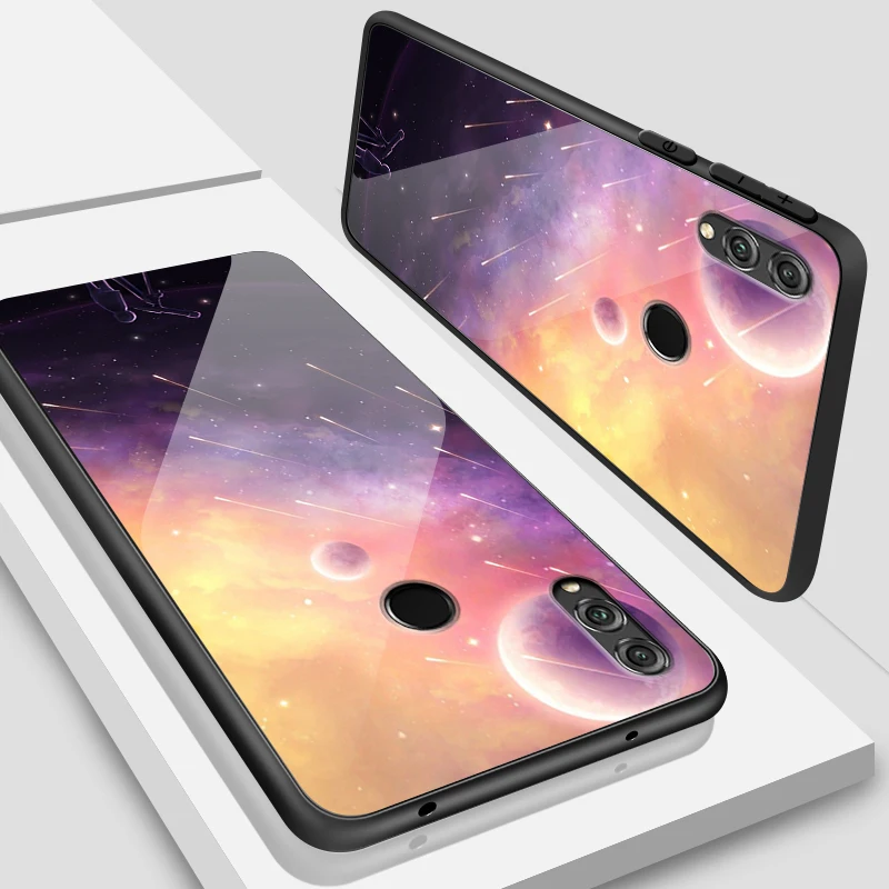 Роскошный чехол для Huawei Honor 6X 7A 7C 7X 8A 8X9 облегченное закаленное стекло чехол Y6 Y9 Y7 премьер-профессионал Magic2 бампер мягкие задние крышки - Цвет: W151