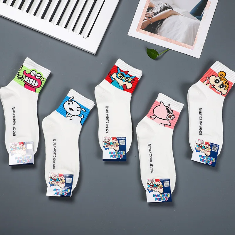 Носки в японском стиле аниме craion Shin Chan Nohara Hiroshi Toru Kazama милые забавные мультяшные