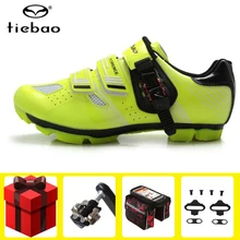 Tiebao MTB велосипедная обувь мужские кроссовки добавить велосипед педаль SPD Набор Открытый Спорт велосипед гоночный самоблокирующийся спортивная обувь