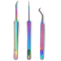 tweezers for volume eyelash extension 3D 5D 6D  Stainless Steel Eyebrow Tweezers Professional Anti-static Eyelash Tweezer Makeup 2