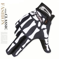 Full Finger Skull Gloves Skeleton Pattern Bicycle Cycling Motorcycle Riding Gloves Breathable Non-Slip Sports Bike Riding Mitten 1